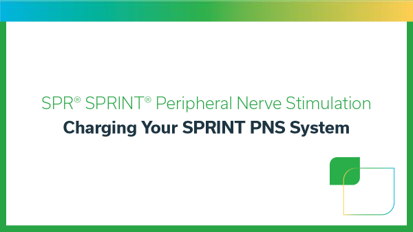 charging your SPRINT PNS system