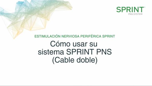 como usar su sistema SPRINT PNS (cable doble)