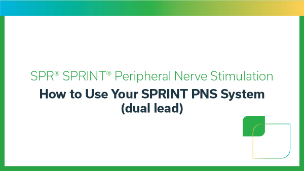 how to use your SPRINT PNS dual lead video thumbnail